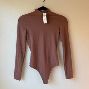 Abercrombie & Fitch XS Brown Soft A&F Collection Long Sleeve Bodysuit